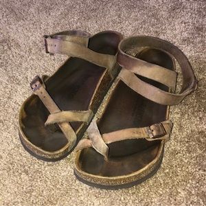 Birkenstock ankle wrap shoes